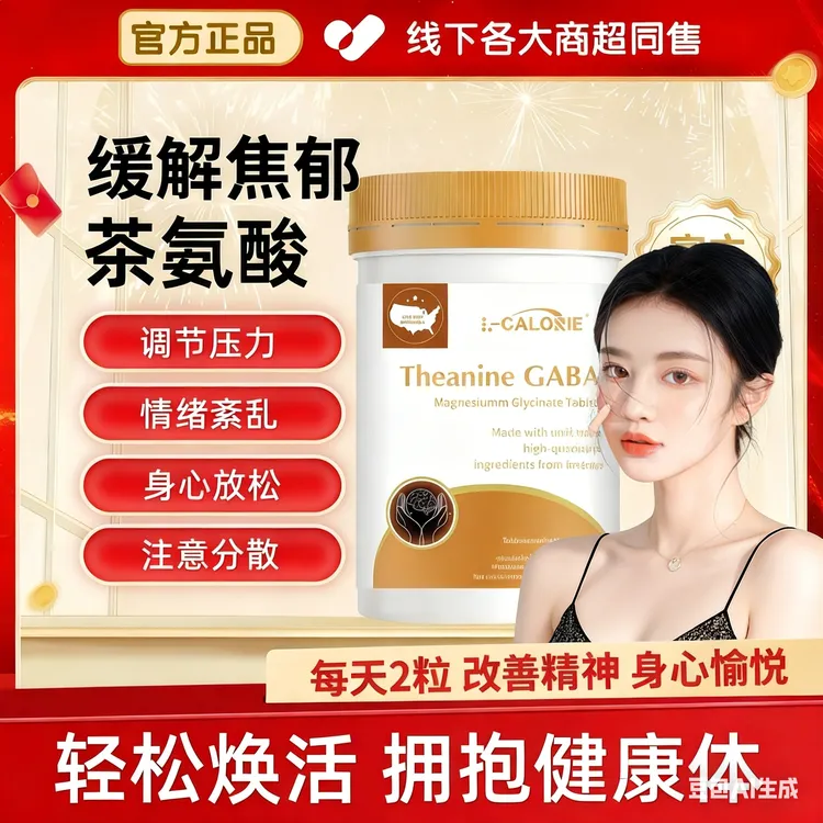 【冠军推荐】甘氨酸茶叶茶氨酸开心宝片Mimi远离焦郁情绪稳定快乐