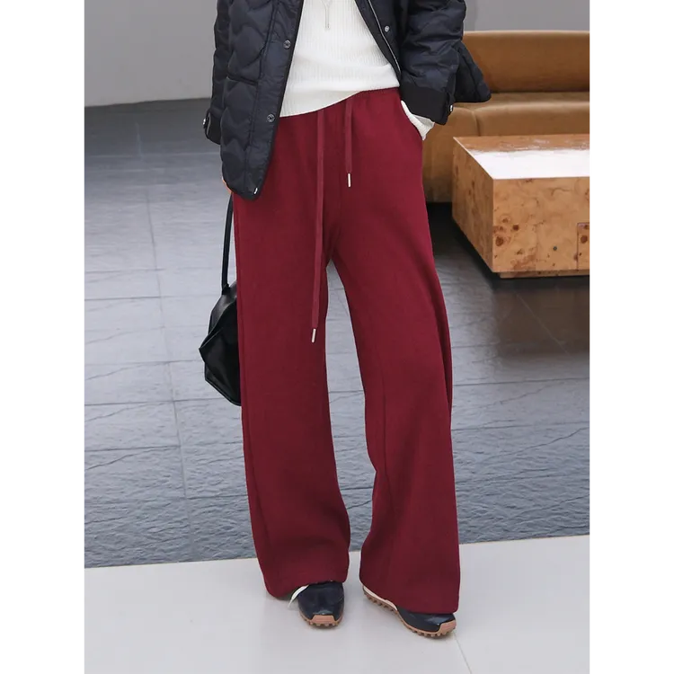 满目ManMu 【张琪专属】时尚休闲加绒加厚百搭裤 351070