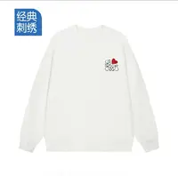 【万针刺绣】男女情侣款青春设计感情侣INS圆领卫衣-罗马爱心