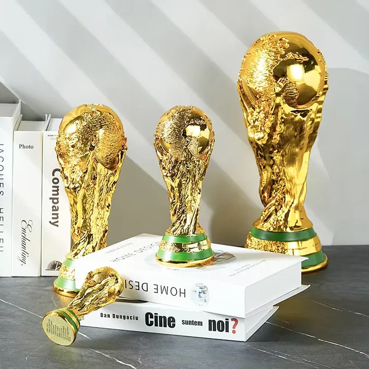 2022卡塔尔世界杯模型摆件大力神杯奖杯比赛杯足球球迷纪念装饰品