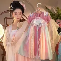 童绣阁【蝶舞】2025新款女童国风仙气中国风夏季休闲汉服裙25195