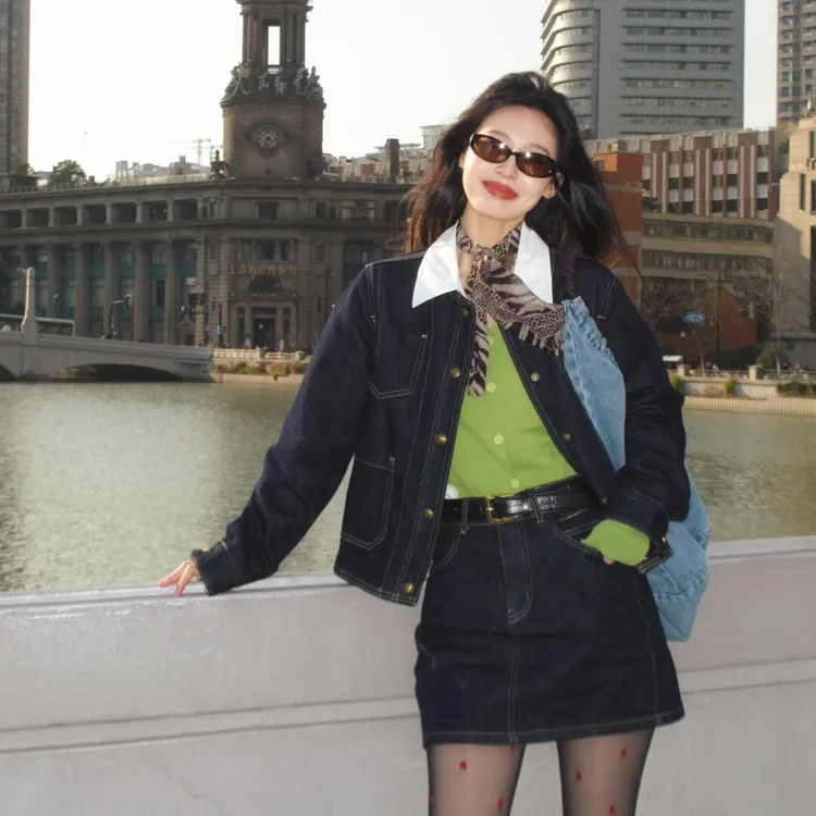 2025早春穿搭时尚韩系套装新款小众针织开衫上衣显瘦休闲牛仔裙女