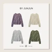 ByJunjun【羊毛必入】羊毛羊绒亲肤圆领拉毛毛衣保暖百搭休闲针织衫
