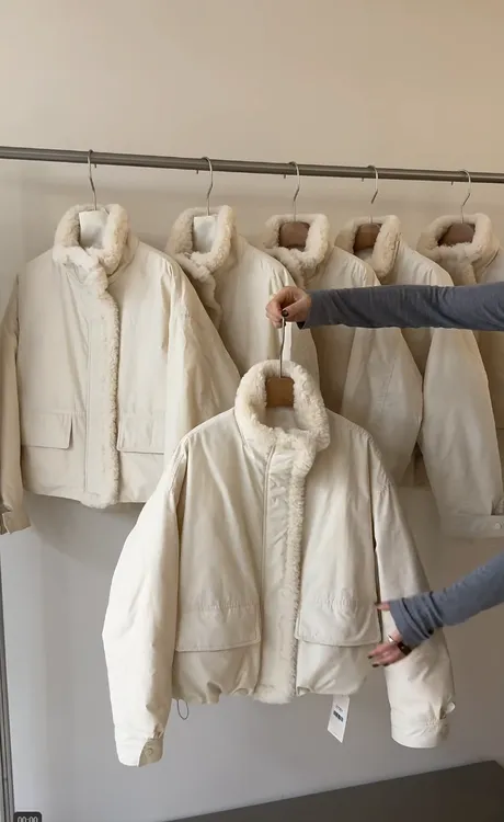 韩系高级感小个子短款工装外套冬季2025新款加厚保暖宽松夹克上衣