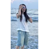 【复古·牛仔中裤】复古水洗牛时尚休闲百搭纯棉女士中裤短裤