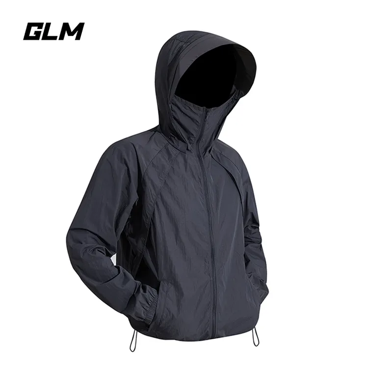 GLM夏季轻薄透气防晒衣户外旅游纯色户外防紫外线防晒服男女外套