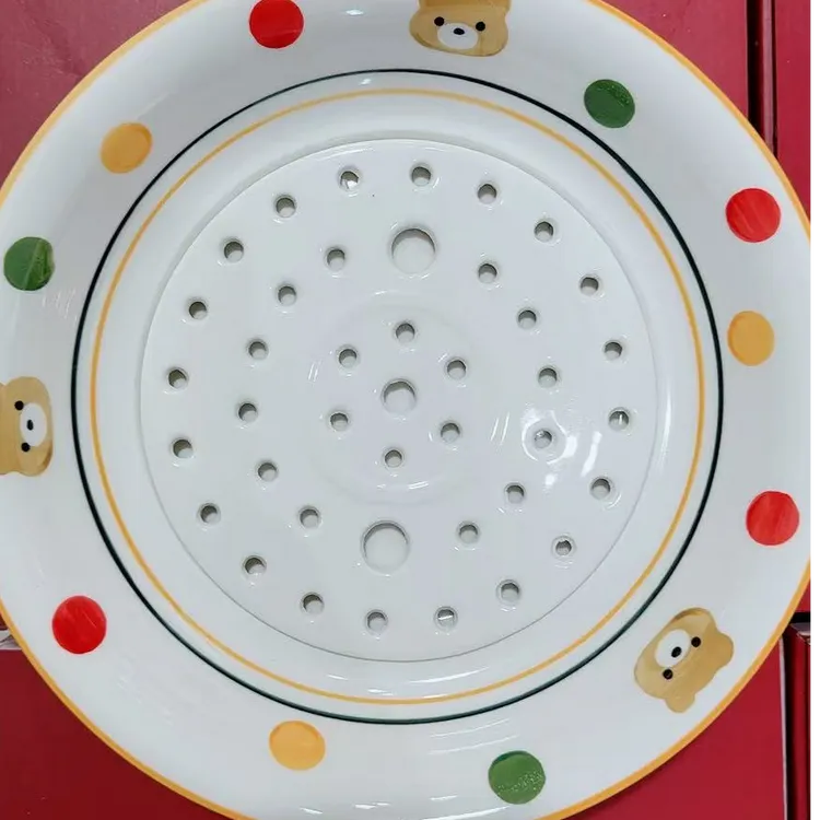 大号陶瓷沥水饺子盘沥水饺子盘陶瓷饺子盘