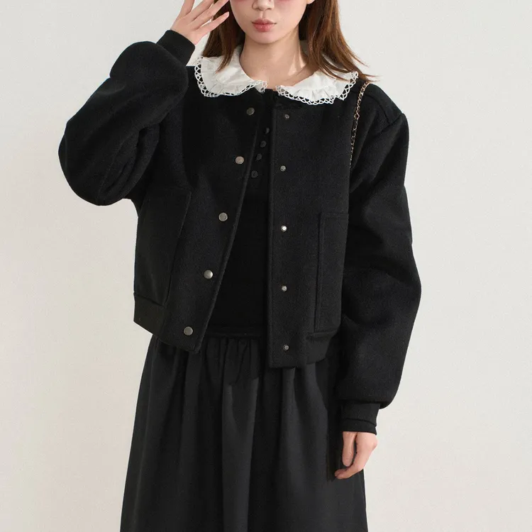 H1359【冬归】秋冬新款法式洋气百搭精致款高级廓形外套女