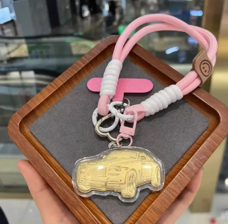 黄金豪车有车子高颜值爆款新品钥匙扣可爱手机链包挂件情人节礼物