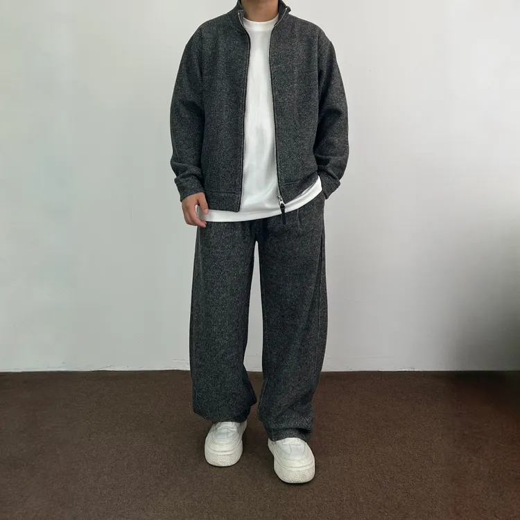 「松禾」设计款秋冬新品宽松保暖显瘦软糯亲肤休闲卫衣套装男长裤