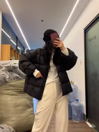 90白鸭绒冬季短款羽绒服保暖小个子时尚简约纯色潮流休闲宽松914