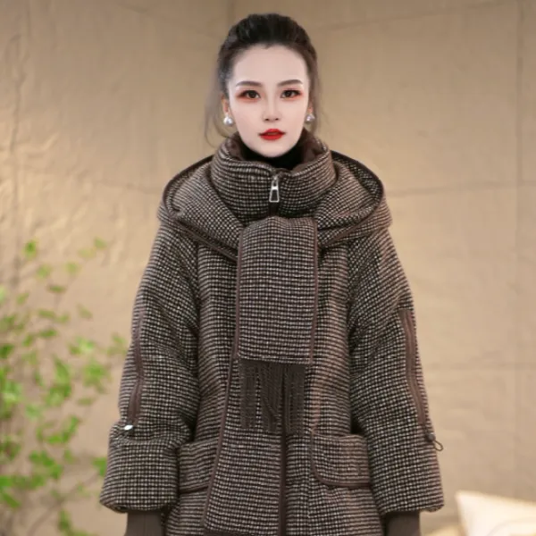 2025精致时尚优雅高贵优雅减龄韩版百搭羽绒服M-XL