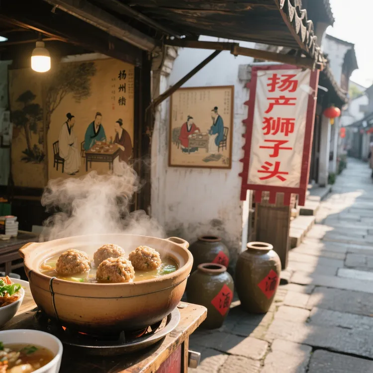 【狮子头】扬州特产淮阳狮子头4只装手工大斩白猪肉熟食含量240g/盒