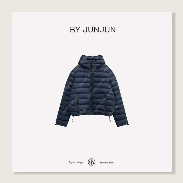 BYJUN冬季 经典型排骨鹅绒服2025新款保暖羽绒外套