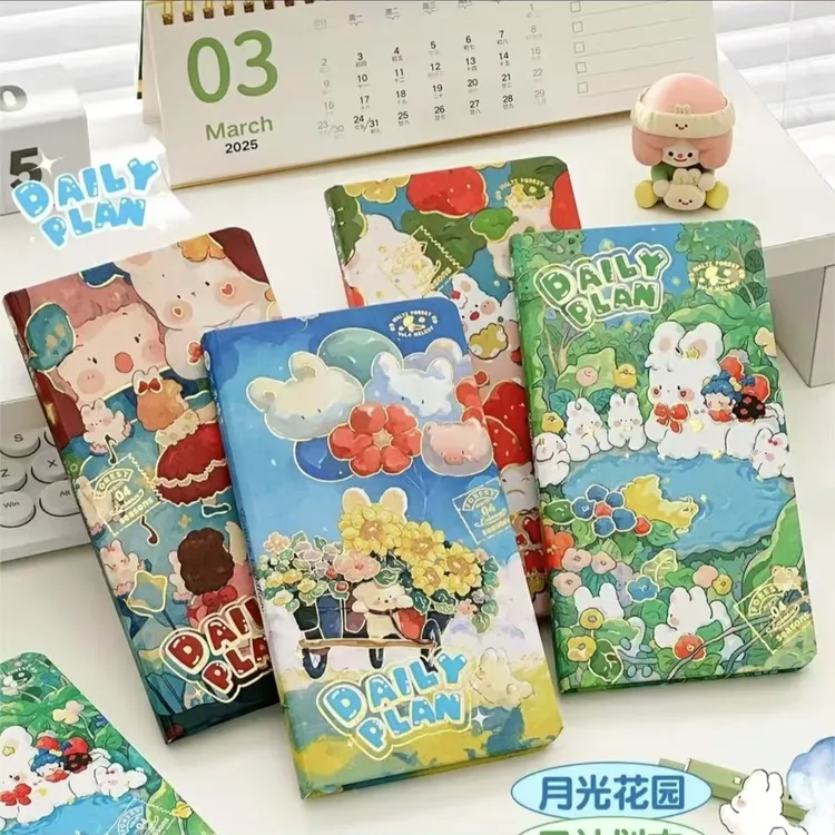 【三年二班x苏格子】插画师联名月光花园week本彩页横线本套装 L