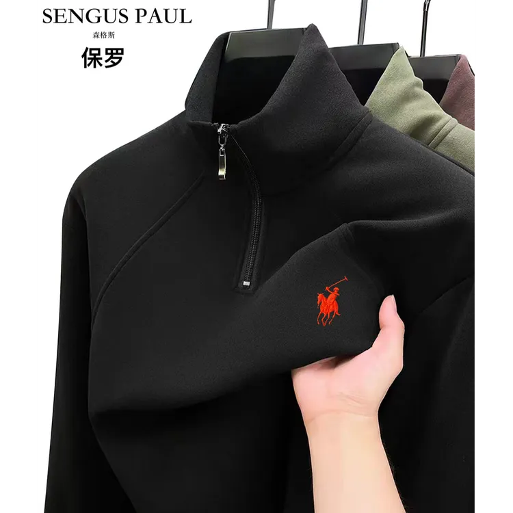 森格斯保罗秋冬重榜加厚半拉链卫衣柔软亲肤百搭轻奢高级感