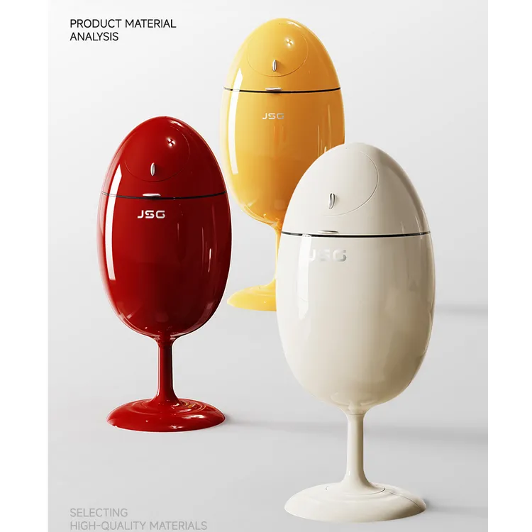 北杉恐龙蛋垃圾桶高档轻奢厨房客厅落地摆件带盖收纳桶设计感