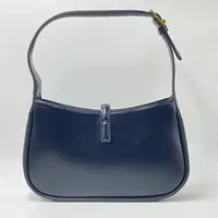 LQ-经典款腋下黑金hobo单肩包-黑色25cm-0052