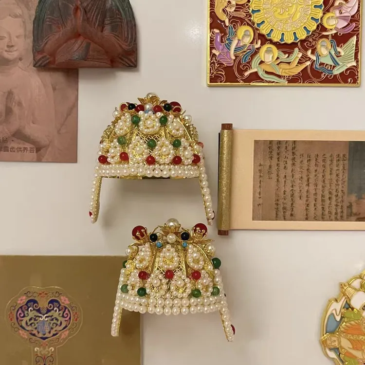 【手工制作】国风手工制作萧太后凤冠冰箱贴