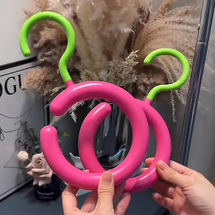 圆形围巾领带挂钩打孔多功能帽子包包挂架旋转丝巾展示架子挂钩