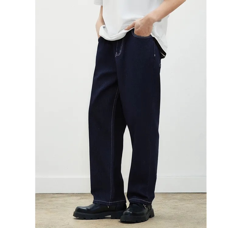GXG男装多色复古牛仔裤男长裤宽松直筒25年#G25D052112