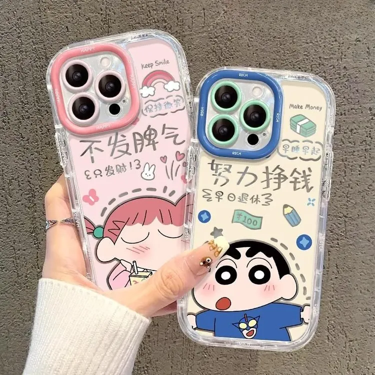 妮妮小新适用苹果16promax手机壳情侣15/14Plus网红款13/12/11pro