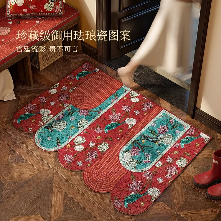 范居锦绣华年中式入户门丝圈地垫高级感玄关丝圈脚垫刮泥除尘防滑