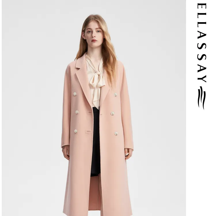ELLASSAY歌力思秋冬气质轻奢百搭绵羊毛低调毛呢外套EWB354D00300