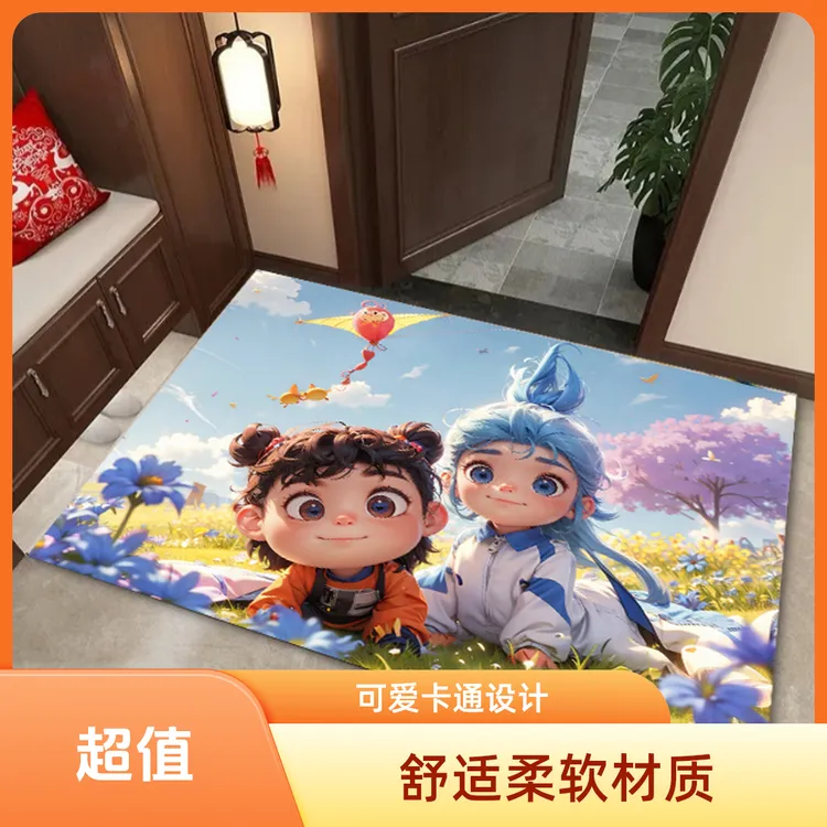 卡通可爱浴室防滑吸水脚垫卫生间厨房门口地垫玄关入户门垫裁剪