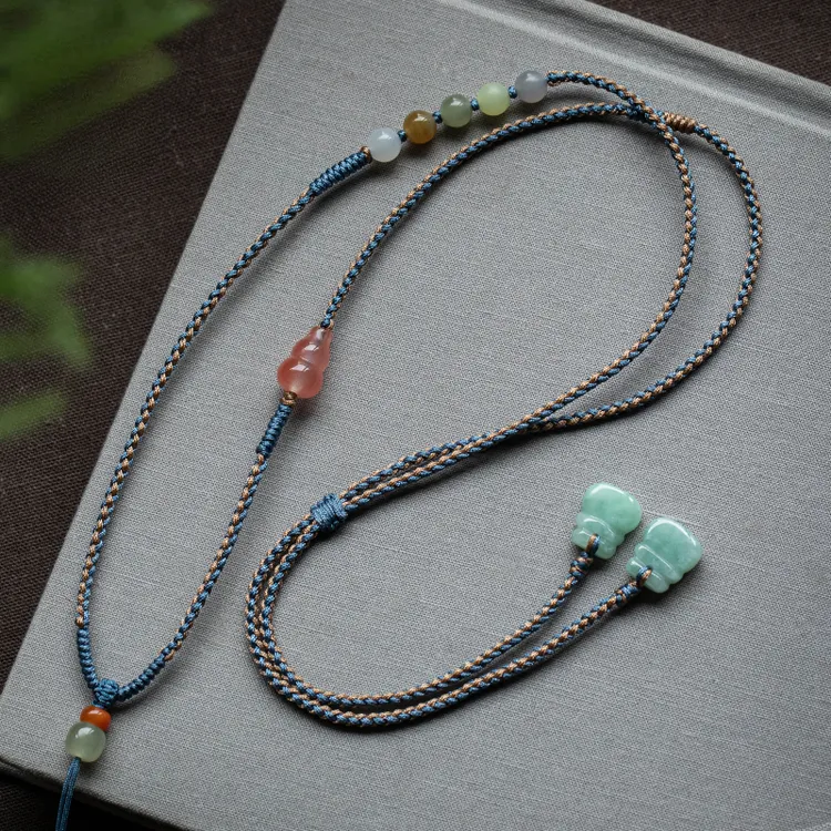 高档百搭项链挂绳佛公长款吊坠绳毛衣链挂件绳吊坠绳