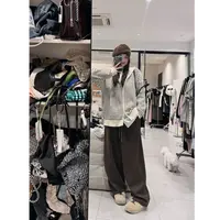 晶咕【条纹启示录】慵懒感撞色条纹连帽后针织开衫外套
