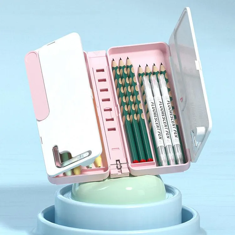 多功能调节文具盒阅读书架笔可折叠调节看书支架学生桌面书夹伸缩