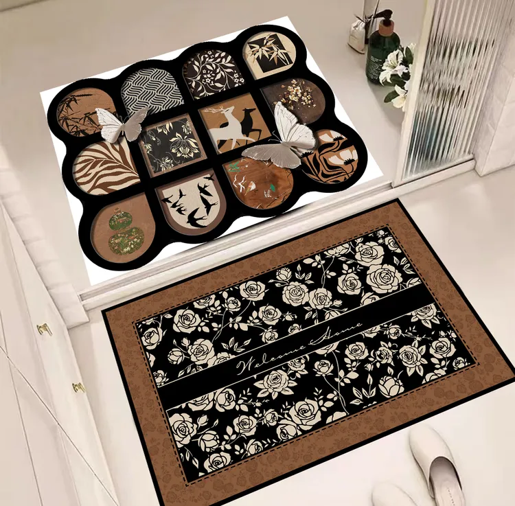 【爆款热卖】硅藻泥吸水垫浴室防滑卫生间门口速干家用地垫垫子地毯