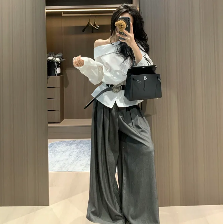 2025秋季新款时尚套装气质显瘦洋气休闲百搭性感辣妹外出上衣长裤