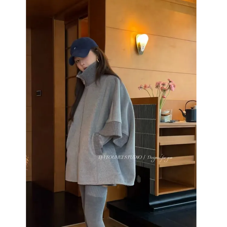 【DATOUHEI 秋季新品】“斗篷衫"2025秋毛呢斗篷外套D225M14914