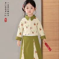 2102高端专享春秋款新中式连衣裙套装草绿（蒂萨）