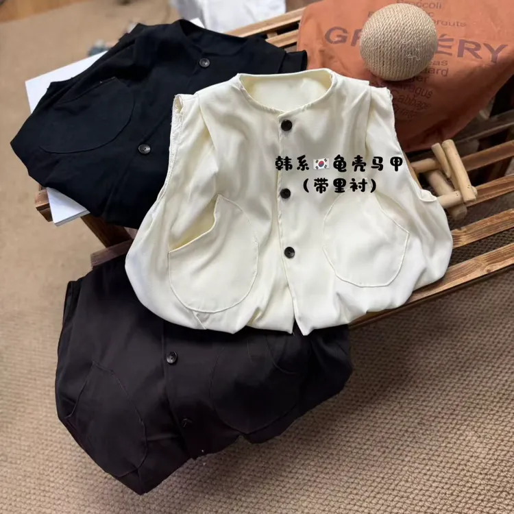 韩系龟壳马甲宽松韩版（带内衬