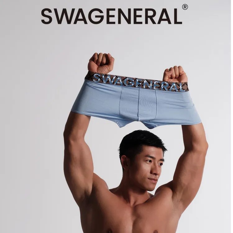【新品】SWAGENERAL冰川蓝系列3条装天蓝色男士内裤