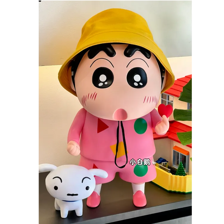 【送帽子送小白狗】红黄小新和粉色比心小新治愈大号摆件送礼专属