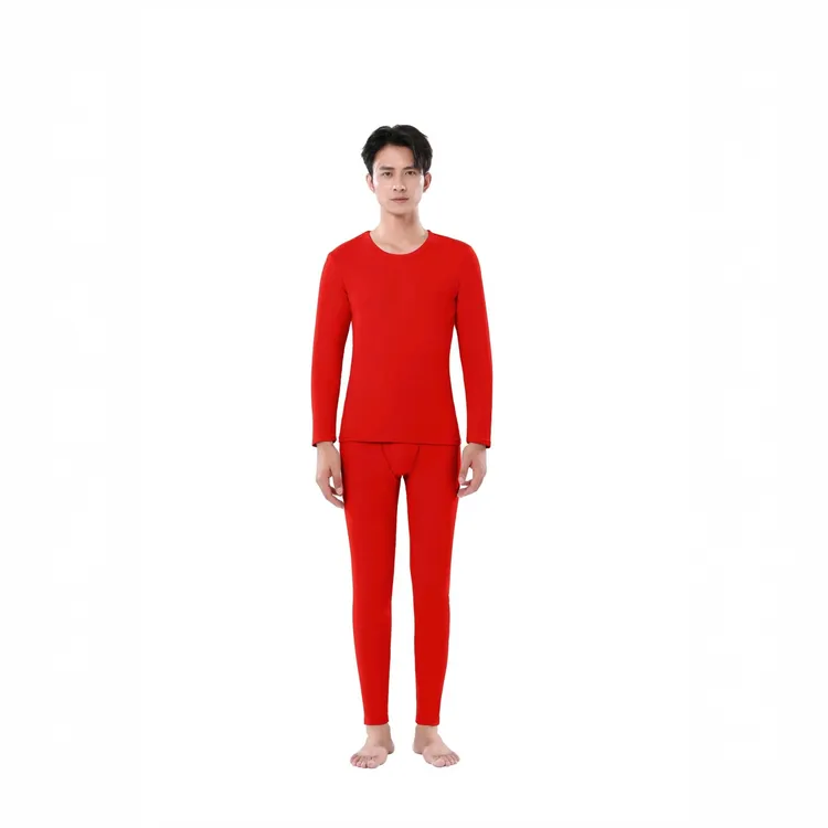 A类100%纯棉秋衣秋裤男女抗菌圆领保暖套装打底保暖内衣