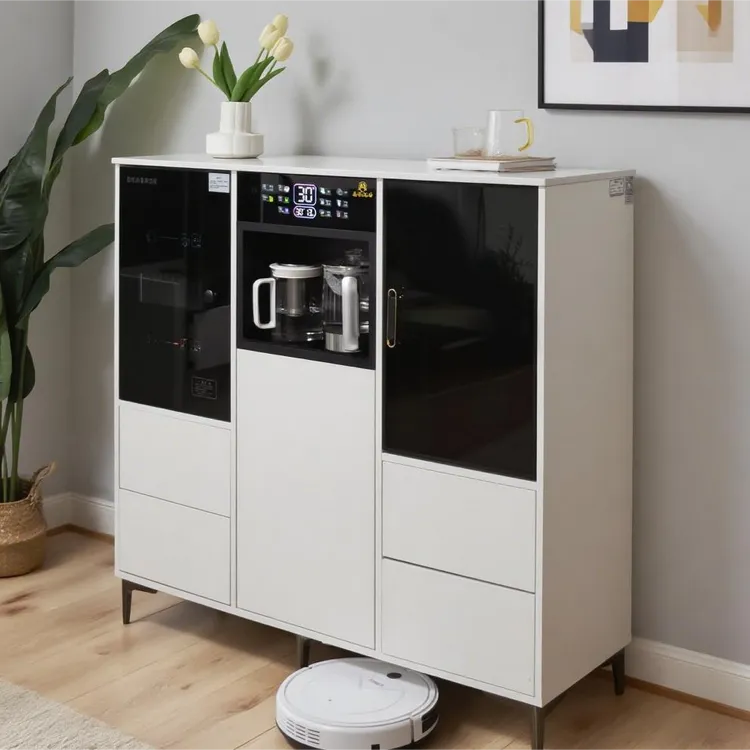 美家美居茶吧机新款高端实木智能茶吧柜餐边柜靠墙一体柜家用