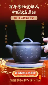 【闪购商品】紫砂茶壶260CC潘华娣手工紫砂
