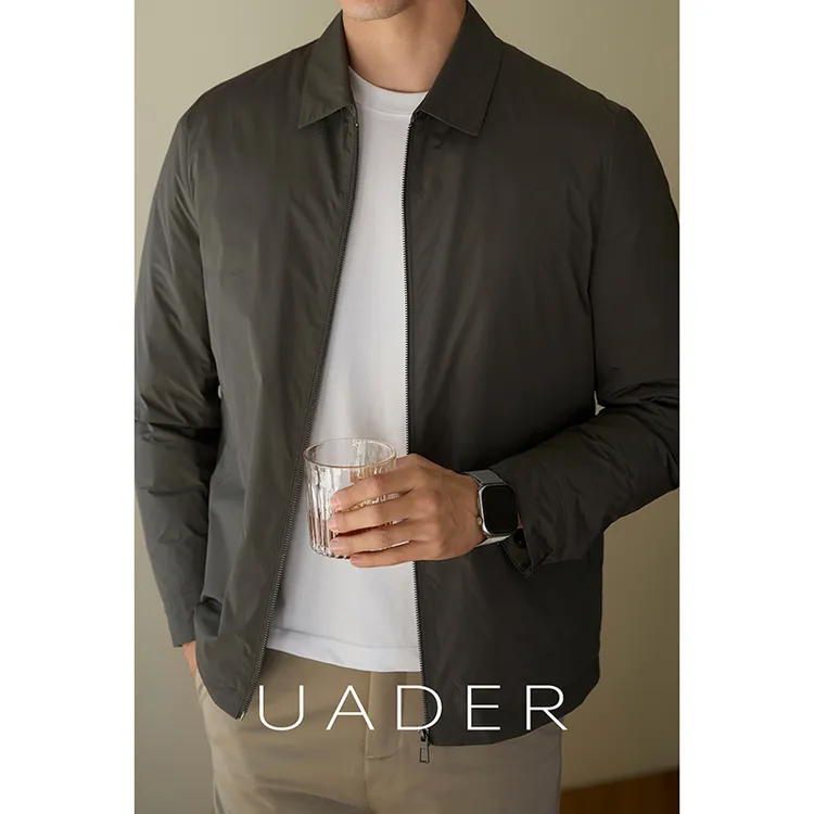 UADER高端鹅绒轻薄款羽绒服男士25秋冬新款商务休闲行政夹克外套