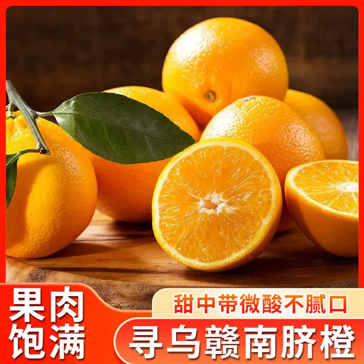 正宗赣南脐橙君橙果园新鲜采摘直发5斤，大中小果橙子江西赣南