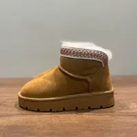 【帝朝阳】真皮全羊毛！内皮毛一体！厚底雪地靴女民族风刺绣2025女鞋