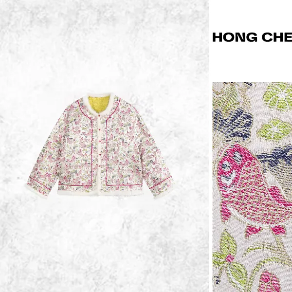 【虹辰·云锦·锦鲤】高端时尚优雅舒适新中式水貂毛棉服外套HC2903