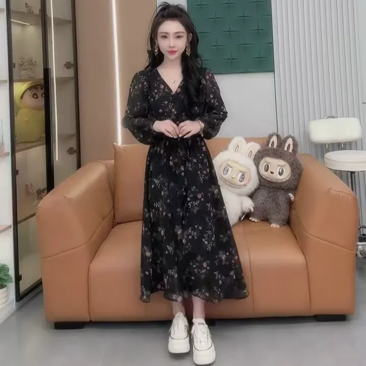 2025春季新款时尚连衣裙女宽松显瘦洋气百搭女装连衣裙