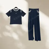2025夏季新款重工蜜蜂刺绣拼接设计感时尚百搭时尚套装