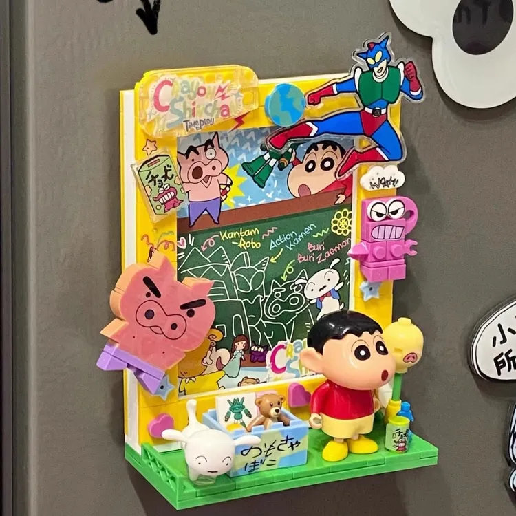 【相框+冰箱贴】蜡笔小新三寸相框磁吸冰箱贴礼物送男女生日礼物