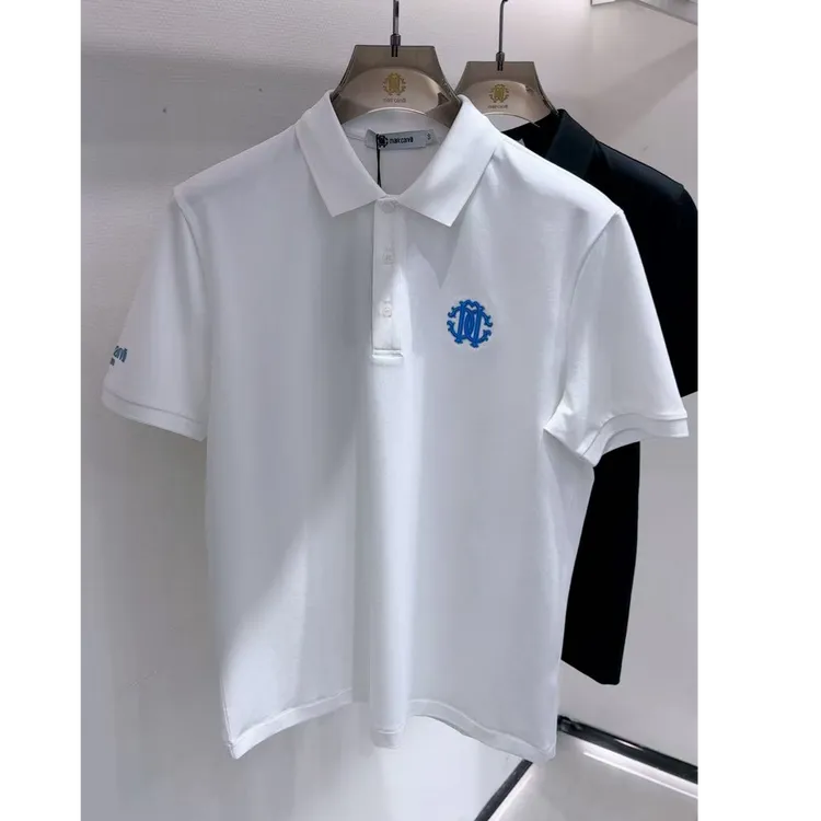 卡瓦利63015印花宽松型夏季3D效果短袖潮流Polo衫